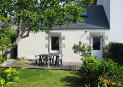 Holiday Home Brittany - view from the garden with decked patio